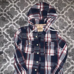 Hollister Button Up w/Hood